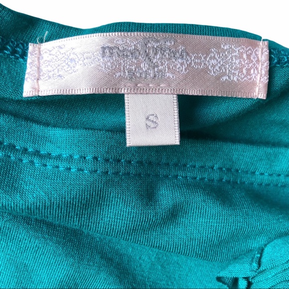 Moa Moa Girls Top Small TEAL Flower - Picture 2 of 10